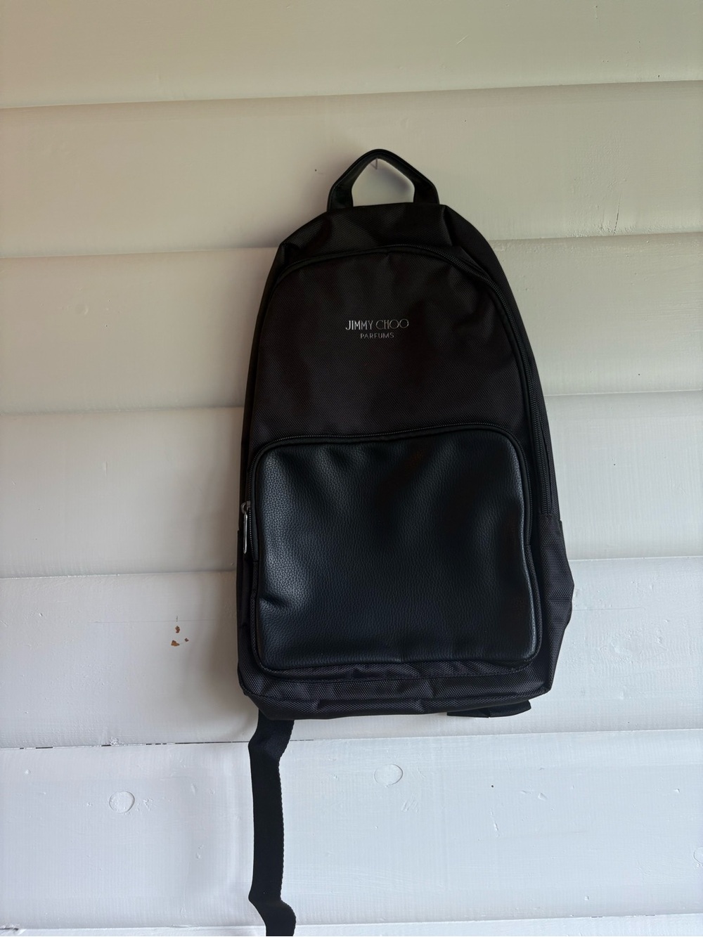 Jimmy Choo Parfums Black Backpack Faux Leather Pocket